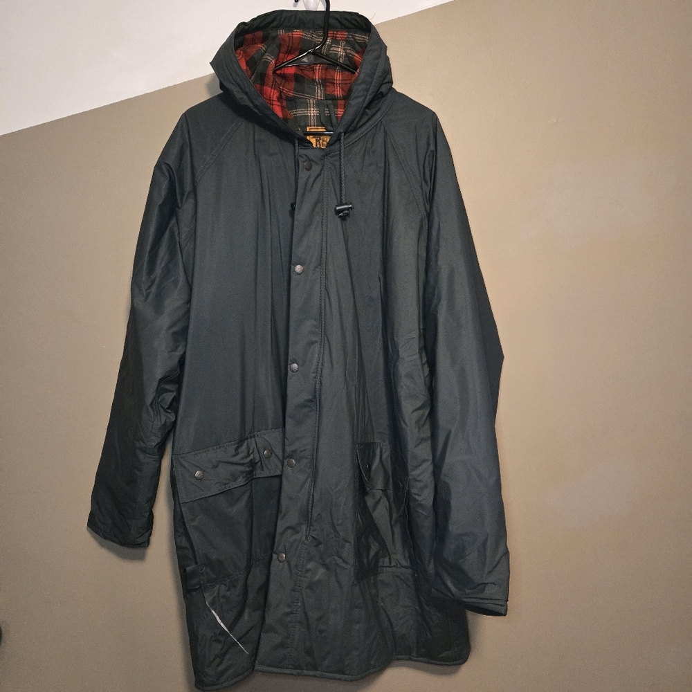 Reliable Outerwear Company Hooded Field Jacket Green Warm Flannel Lining Size XL